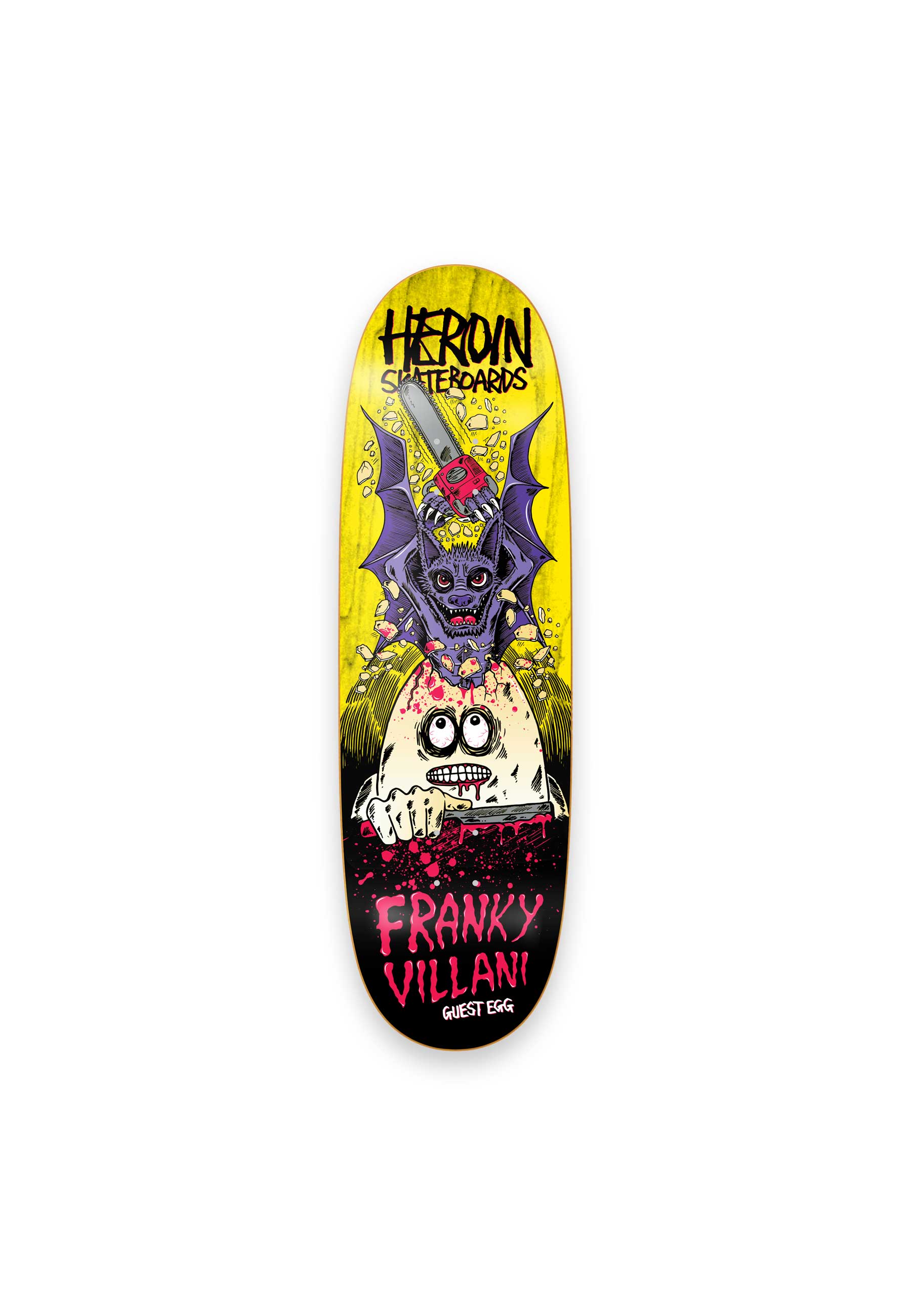 Heroin 'Franky Villani Guest Egg' 9.5" Deck