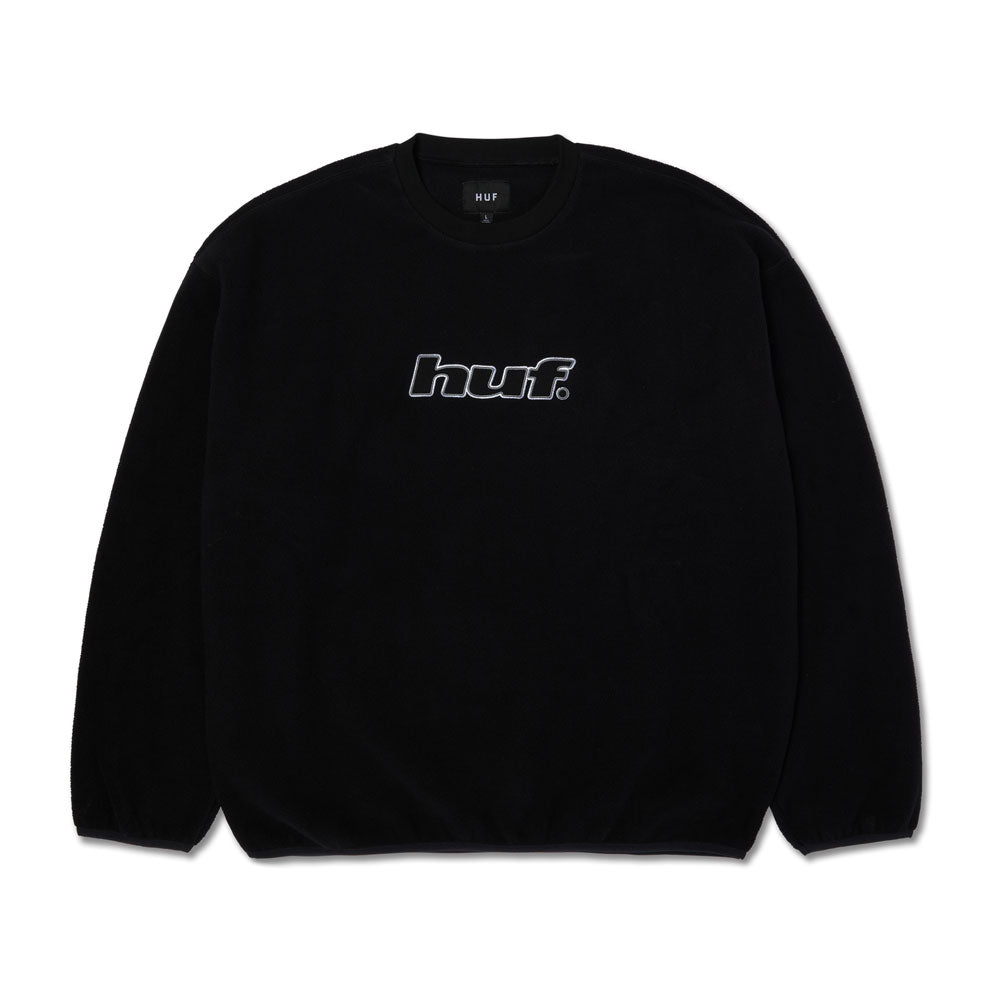 HUF 'H Dot' Polar Fleece Crew (Black)
