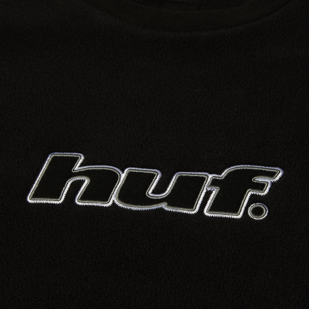 HUF 'H Dot' Polar Fleece Crew (Black)