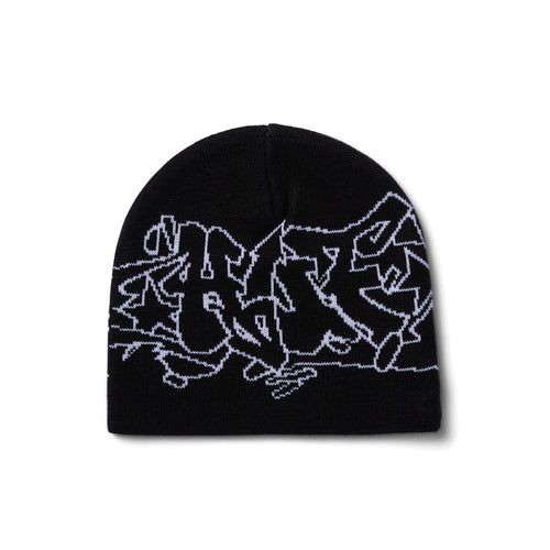 HUF 'Outlines' Skull Beanie (Black)