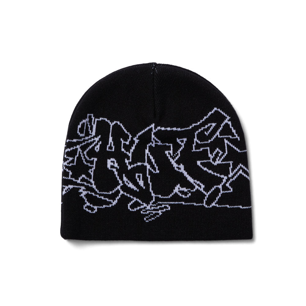 HUF 'Outlines' Skull Beanie (Black)