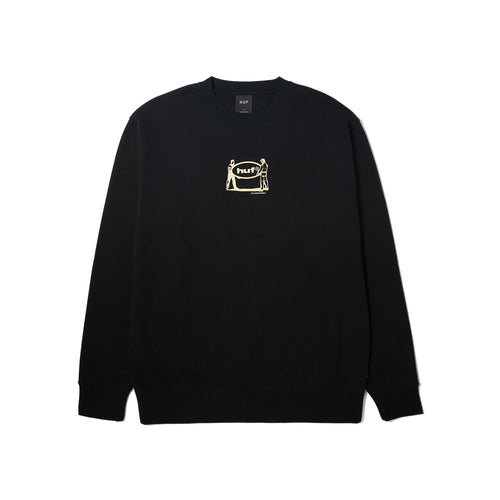 HUF 'Relocation' Crew (Black)