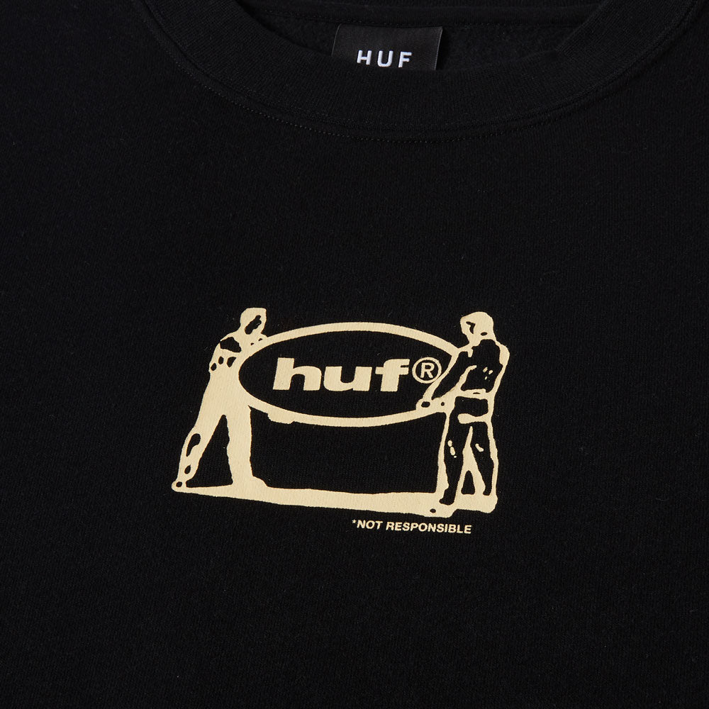 HUF 'Relocation' Crew (Black)