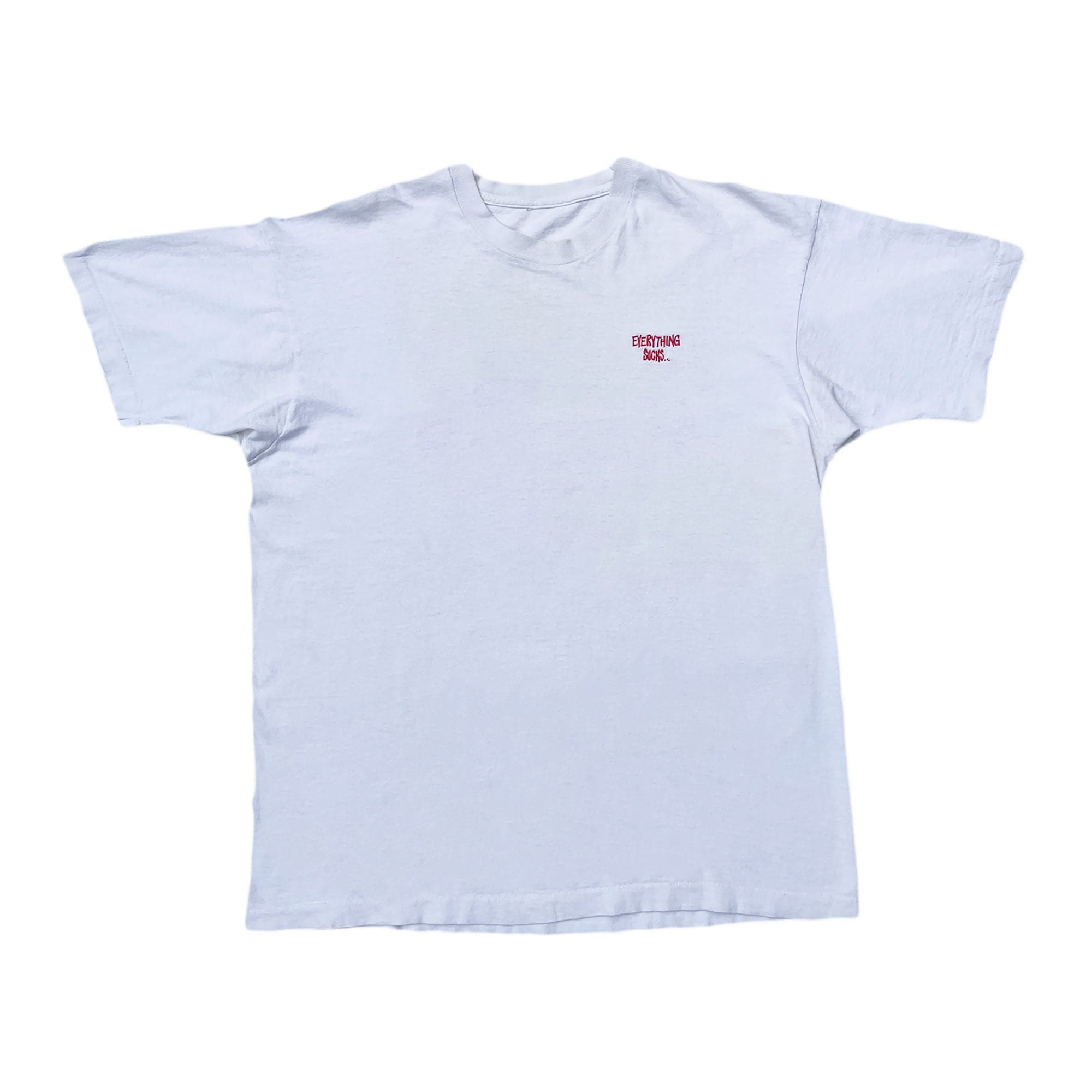 Powell Peralta 'EVERYTHING SUCKS' Single Stitched T-Shirt (White) VINTAGE 90s