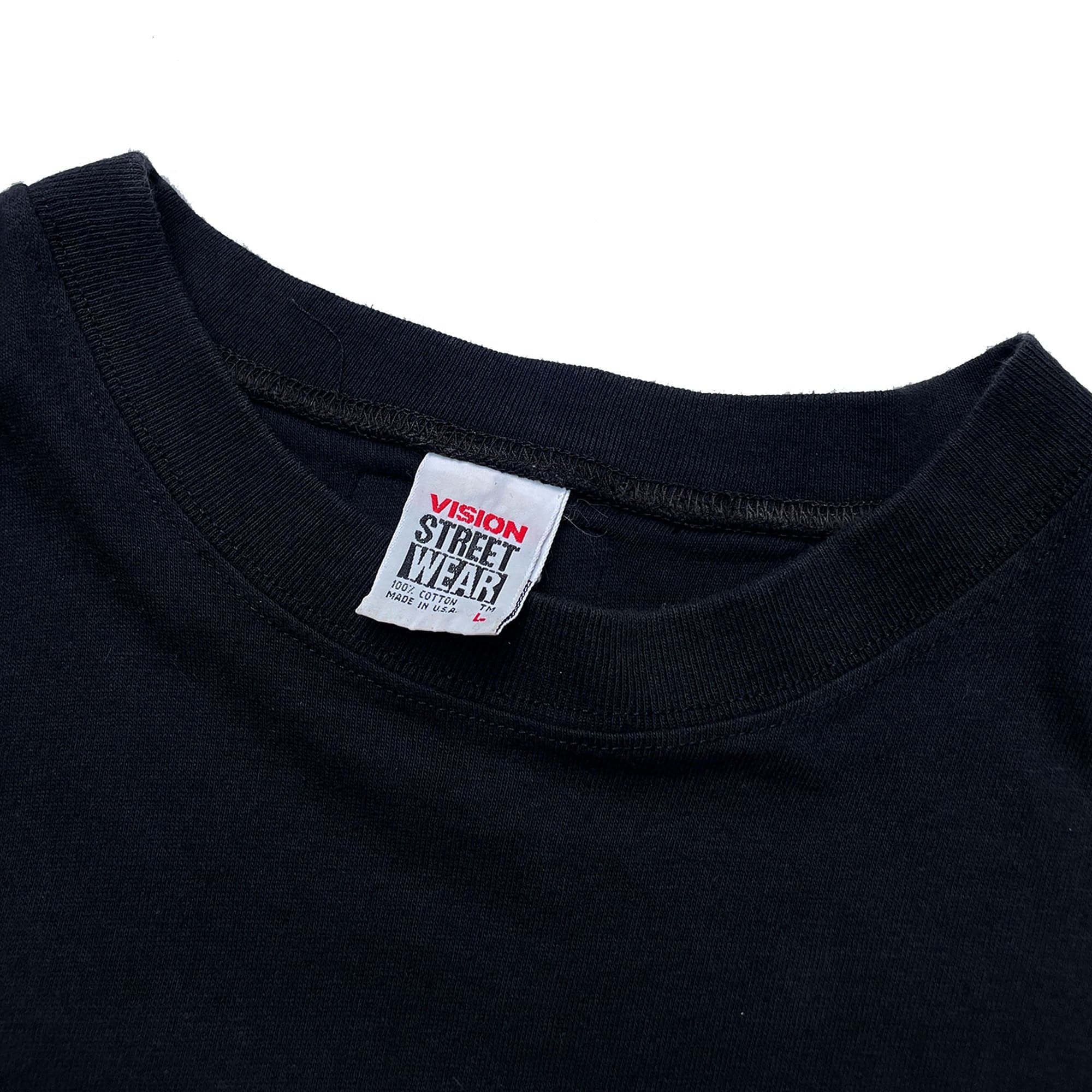 Vision Street Wear Cropped T-Shirt VINTAGE 90s (Black) | Cardiff