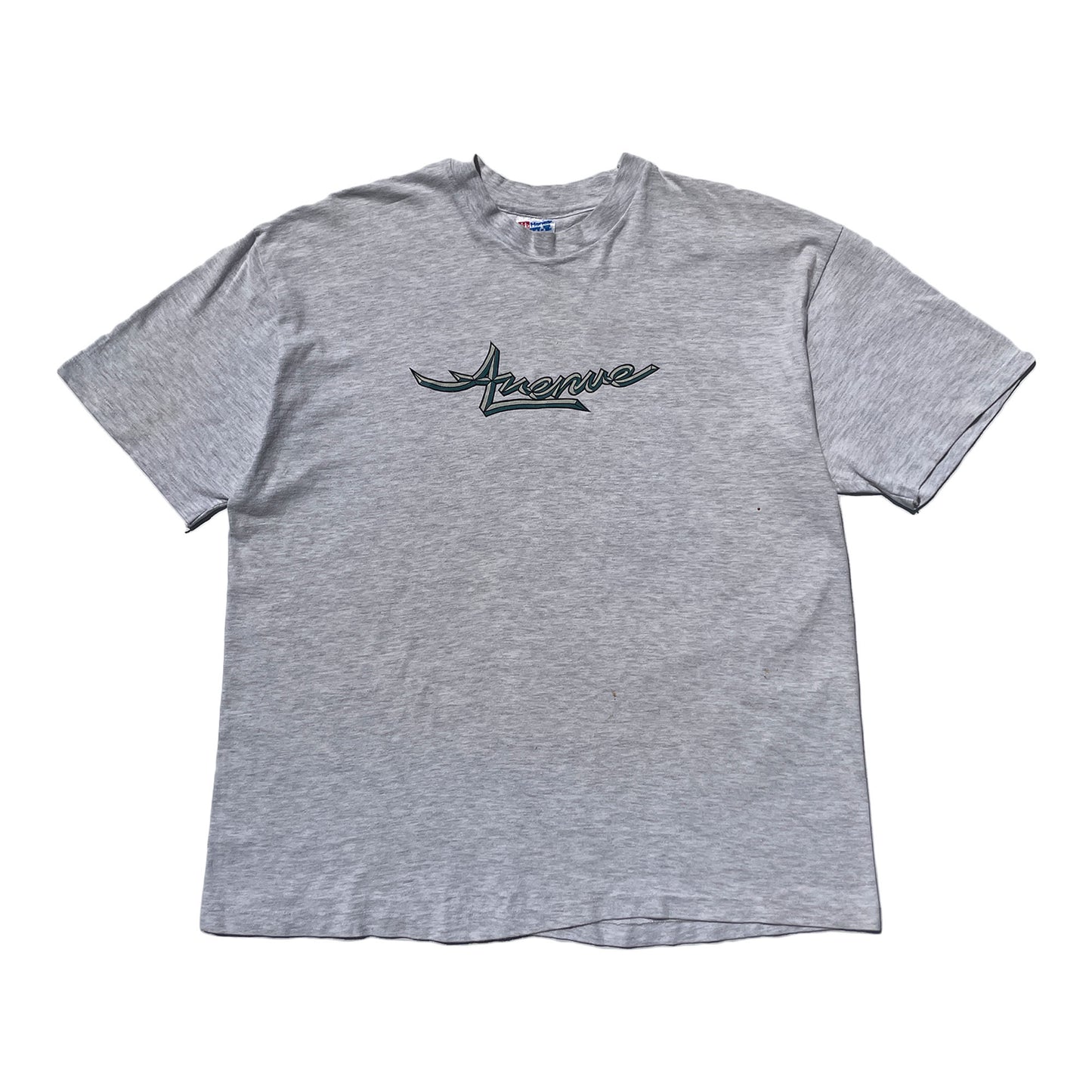Avenue 'Avenue Logo' Single Stitched T-Shirt (Heather Grey) VINTAGE 90s