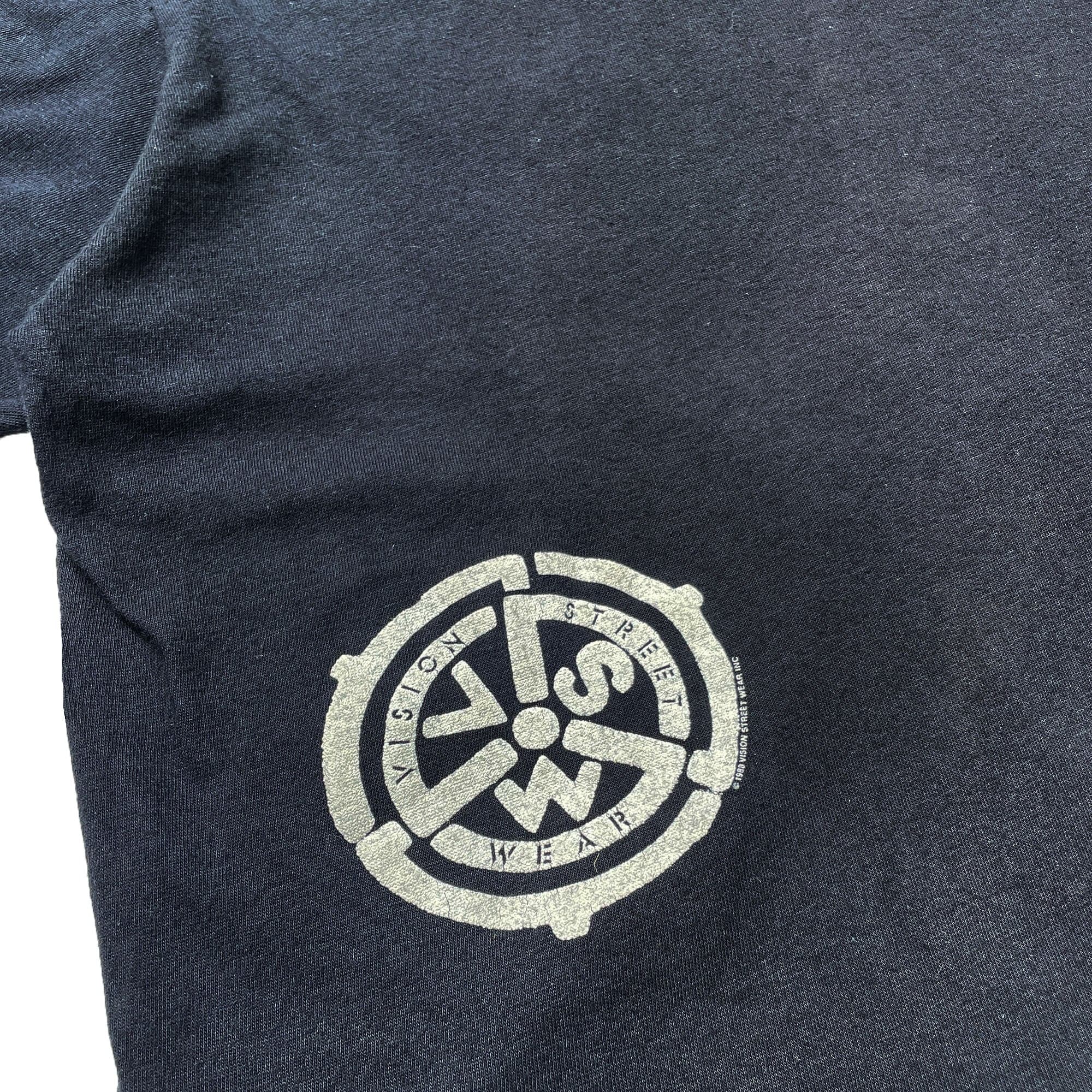 Vision Street Wear Cropped T-Shirt VINTAGE 90s (Black)