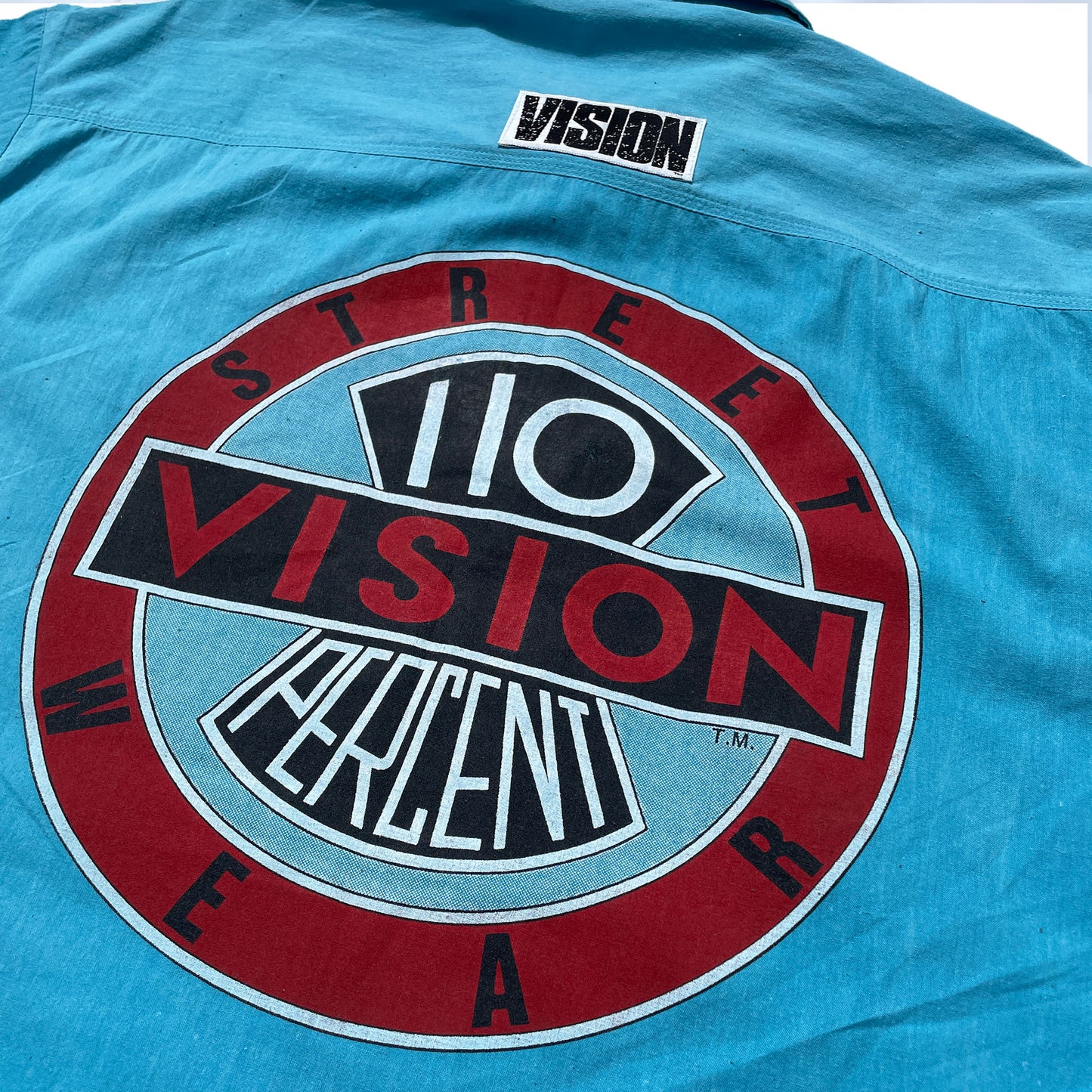 Vision Street Wear Button-up shirt (Blue) VINTAGE 80s