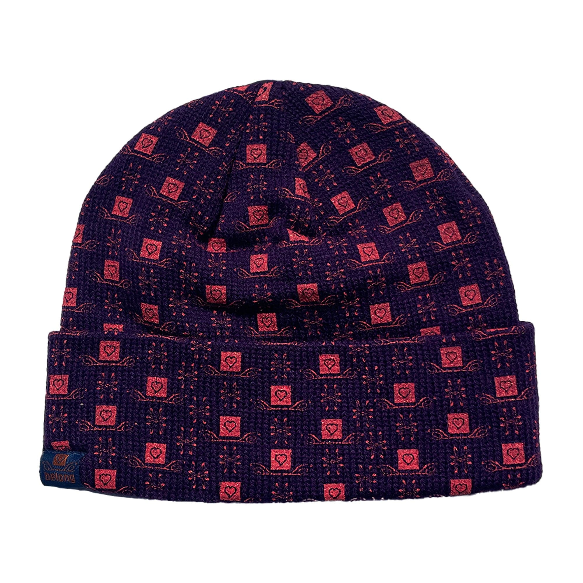 Blueprint 'Spray Heart Logo Monogram' Beanie (Purple) VINTAGE 00s