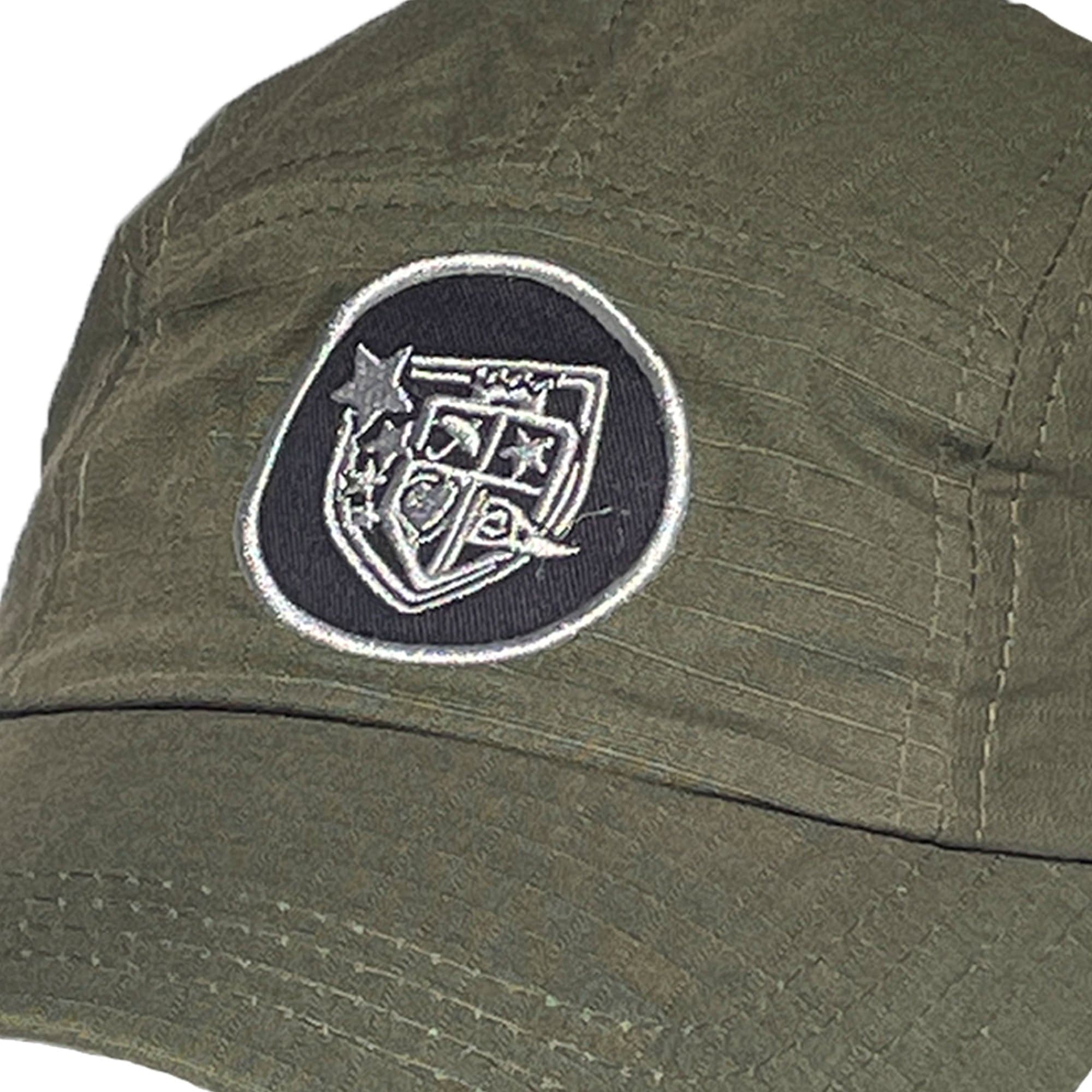 Blueprint 'Black Logo' 5-Panel Camp Hat (Army Green) VINTAGE 00s