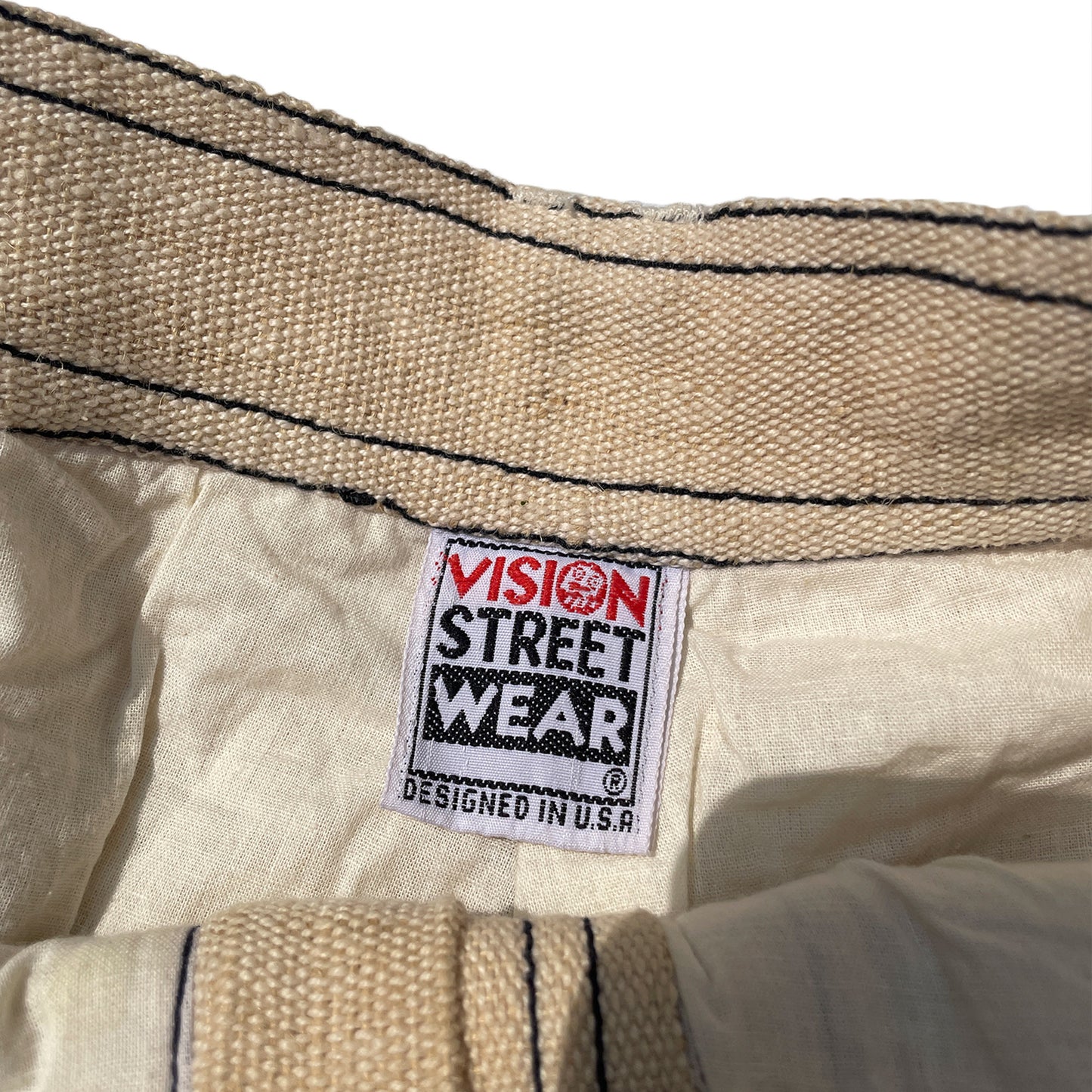 Vision Street Wear Cargo Shorts (Sandstone) VINTAGE 90s