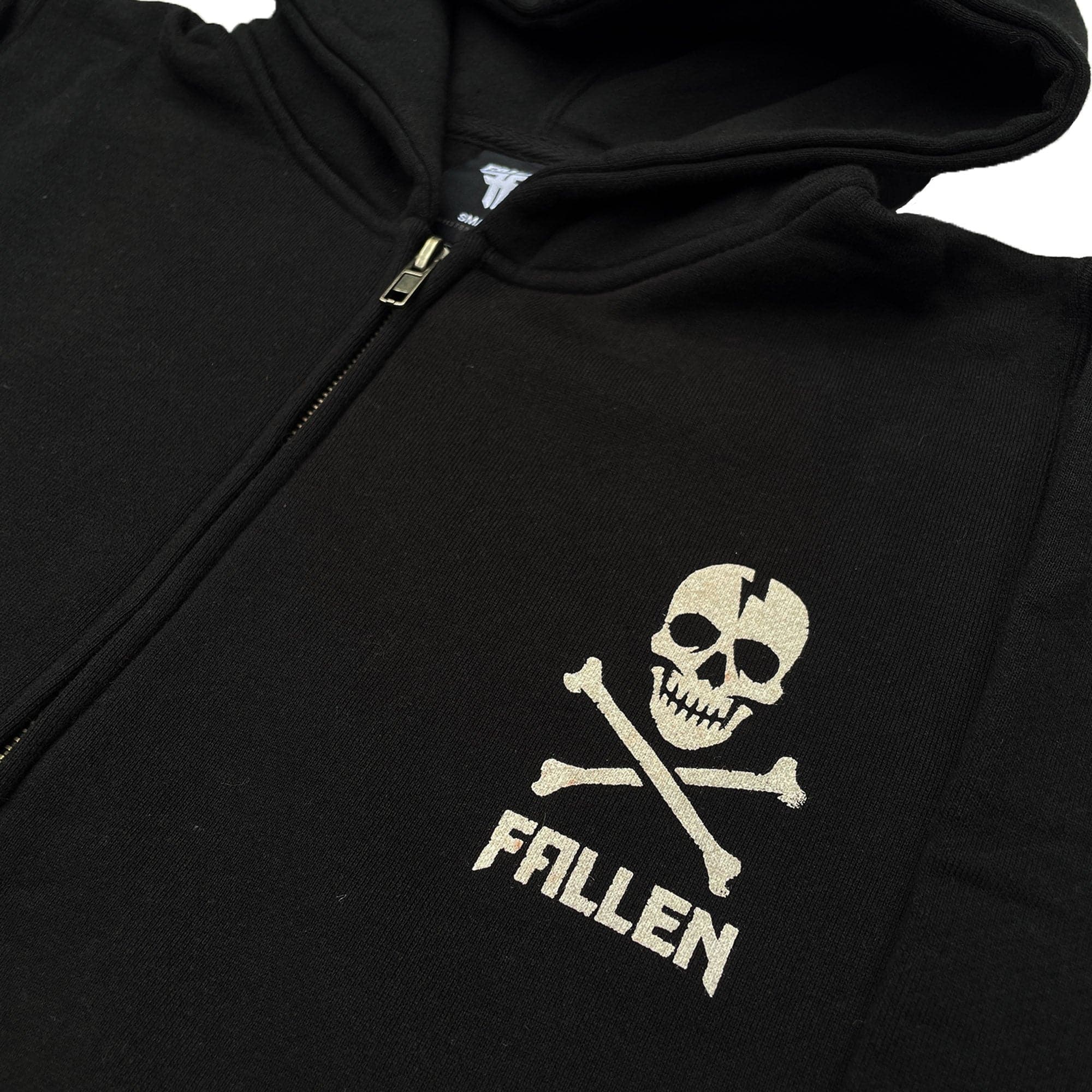 Skull zip on sale up hoodie