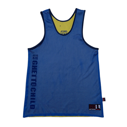 Ghetto Child 'Reversible' Basketball Jersey (Blue/Yellow) VINTAGE 90s