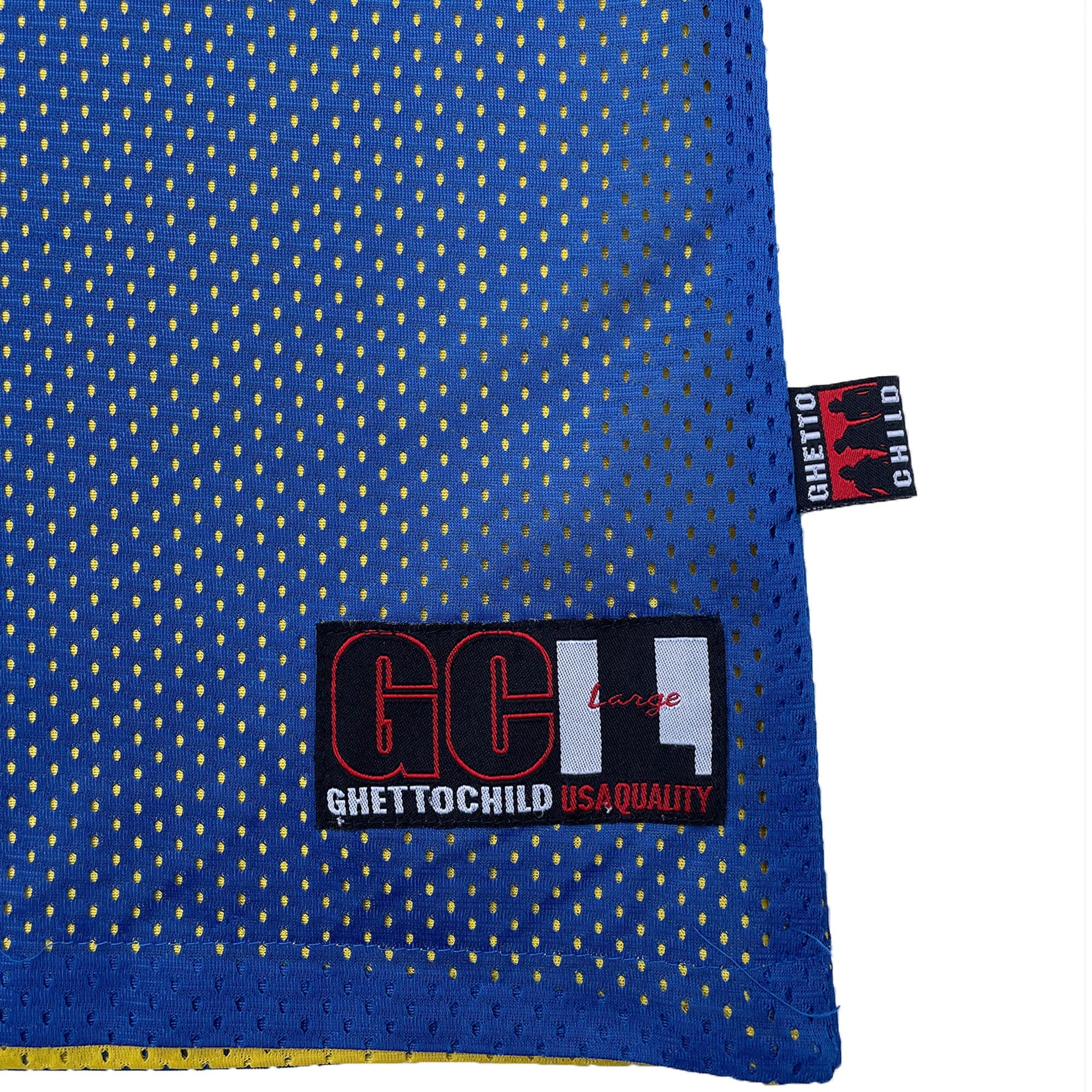 Ghetto Child 'Reversible' Basketball Jersey (Blue/Yellow) VINTAGE 90s
