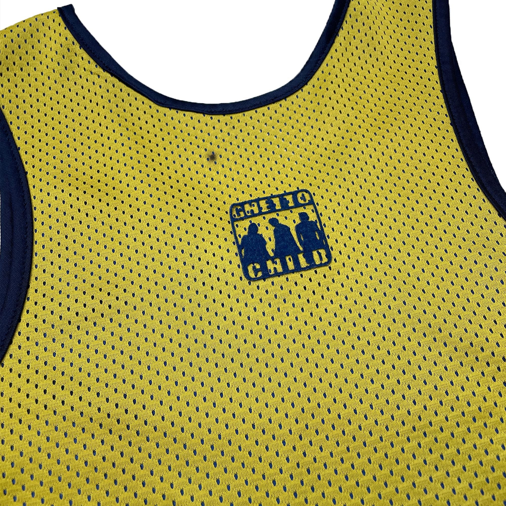 Ghetto Child 'Reversible' Basketball Jersey (Blue/Yellow) VINTAGE 90s