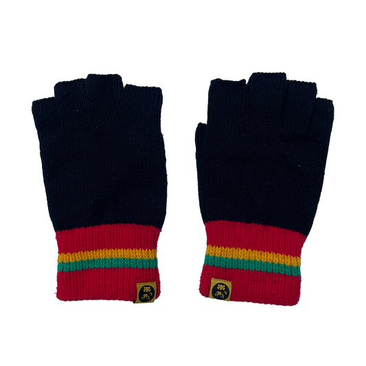 IPath 'Rasta' Fingerless Gloves (Black) VINTAGE 00s