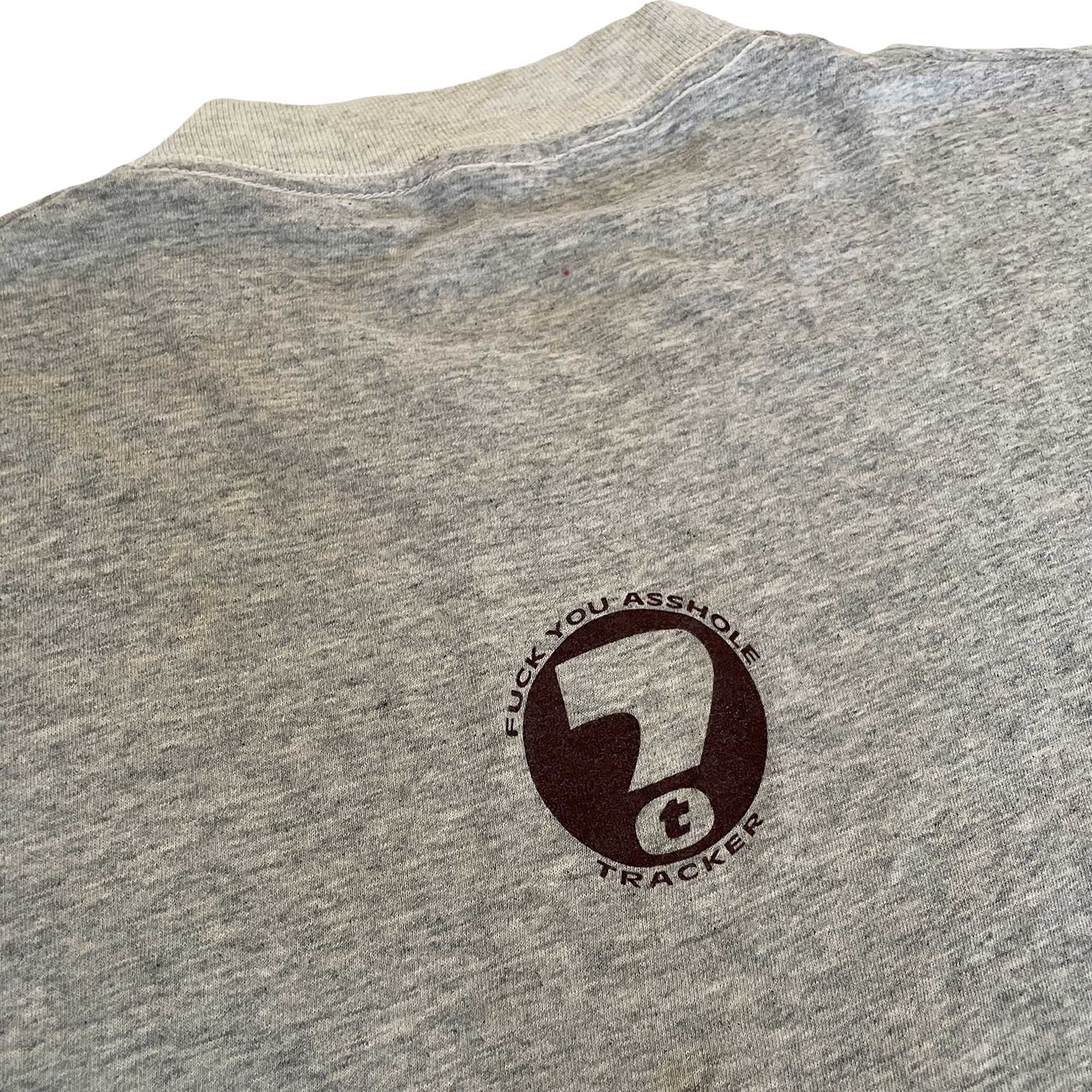 Tracker Trucks '?' Single Stitched T-Shirt (Grey) VINTAGE 90s