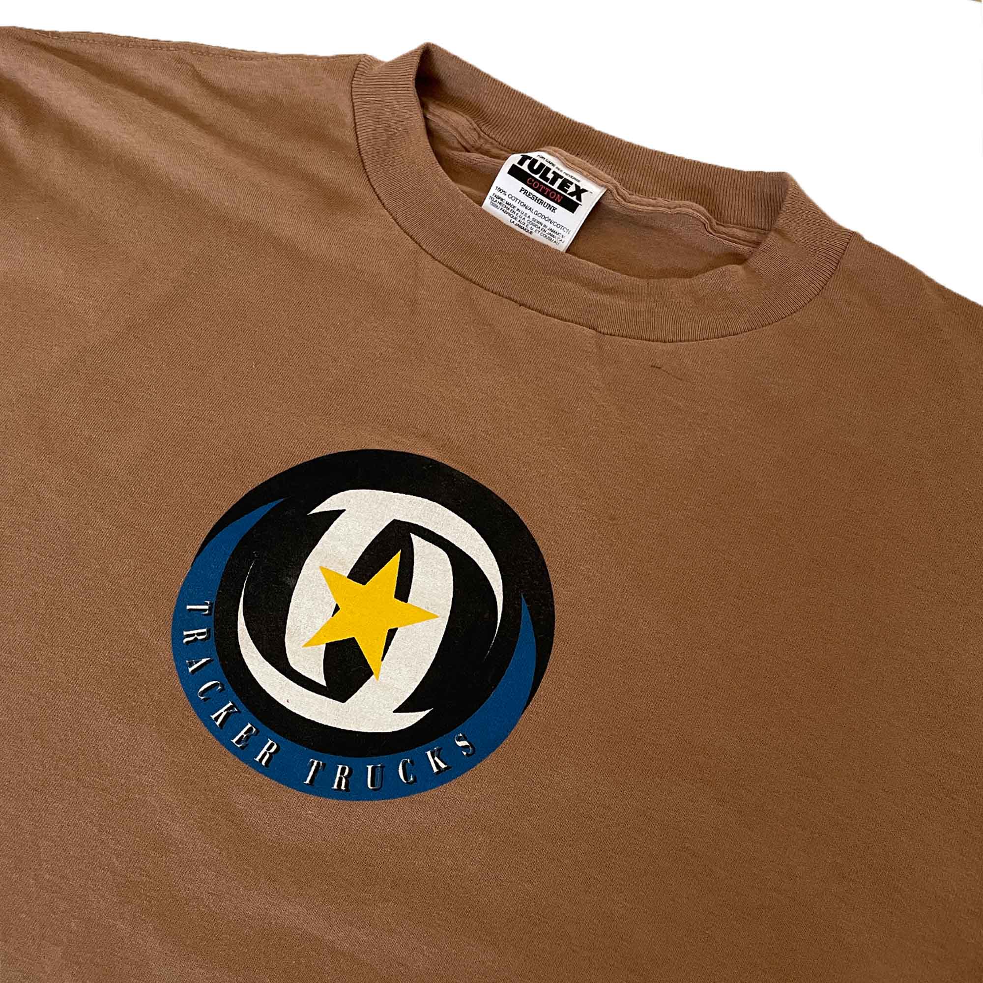 Tracker Trucks T-Shirt (Brown) VINTAGE 90s