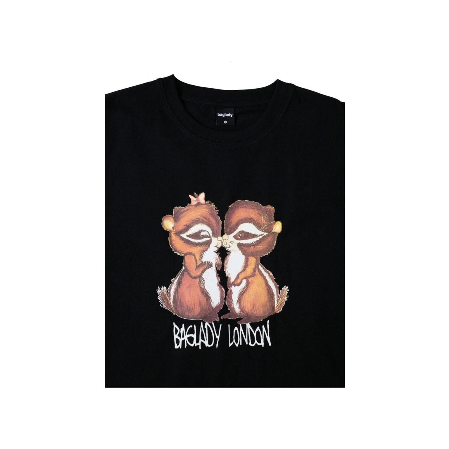 Baglady 'Chipmunk Love' T-Shirt (Black)