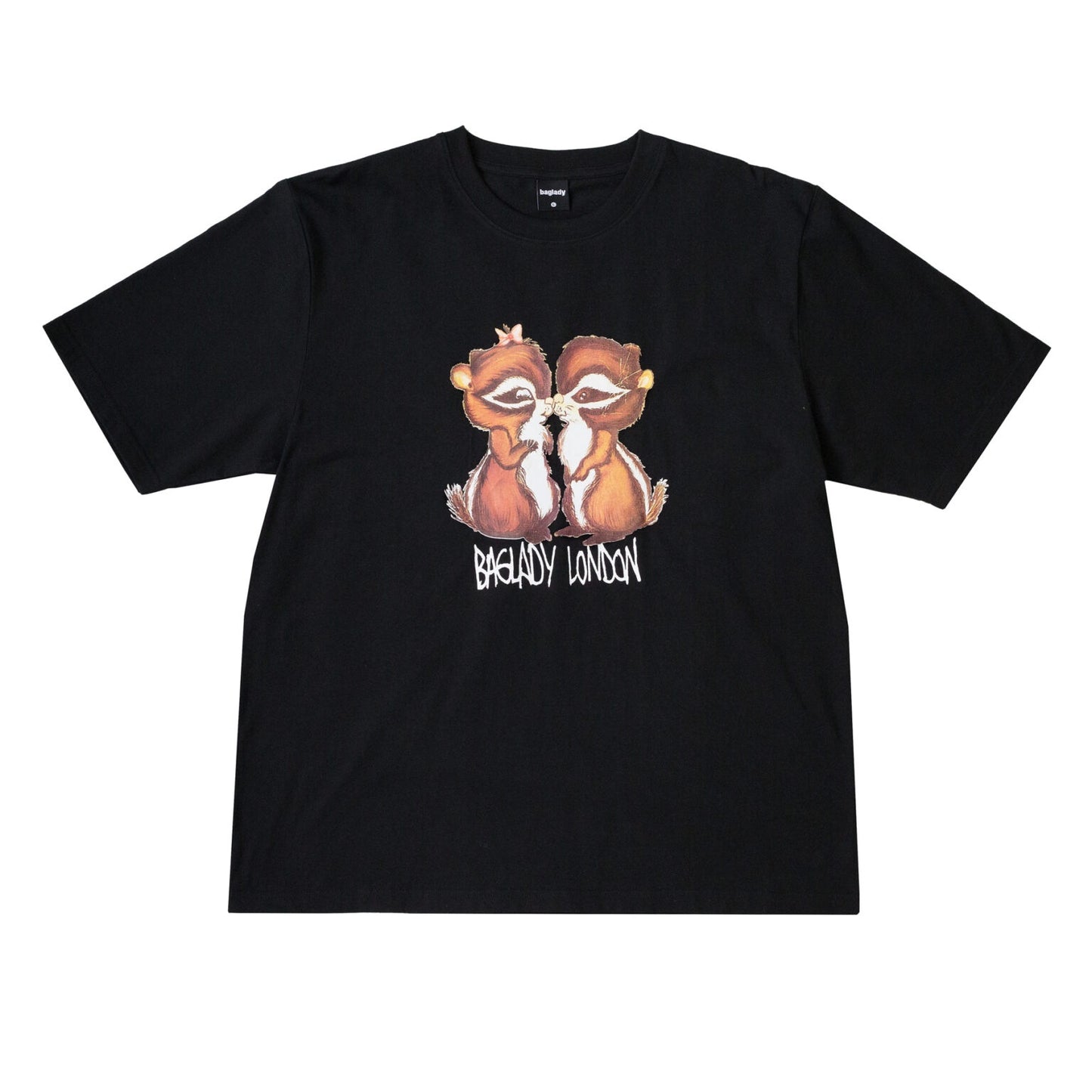 Baglady 'Chipmunk Love' T-Shirt (Black)