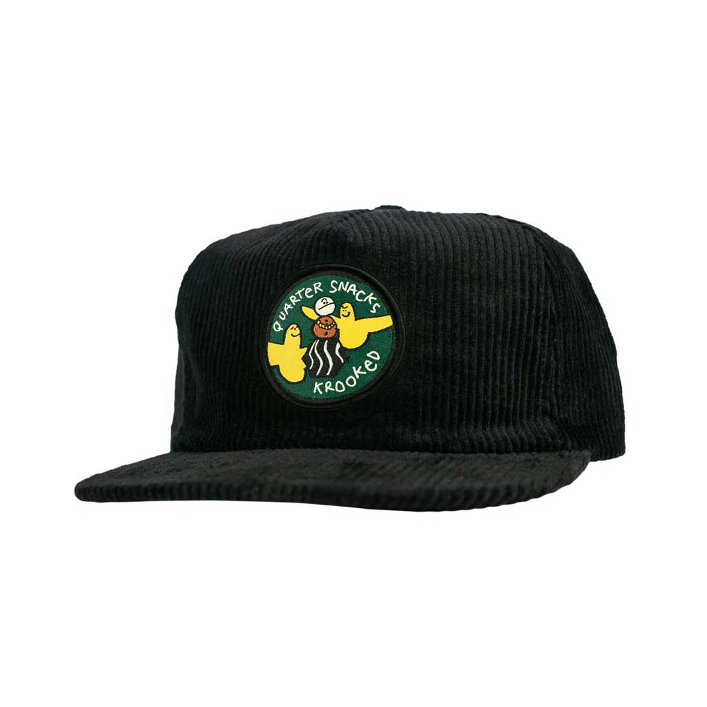 Krooked X Quartersnacks 'Snackbirds' Snapback Cap (Black)