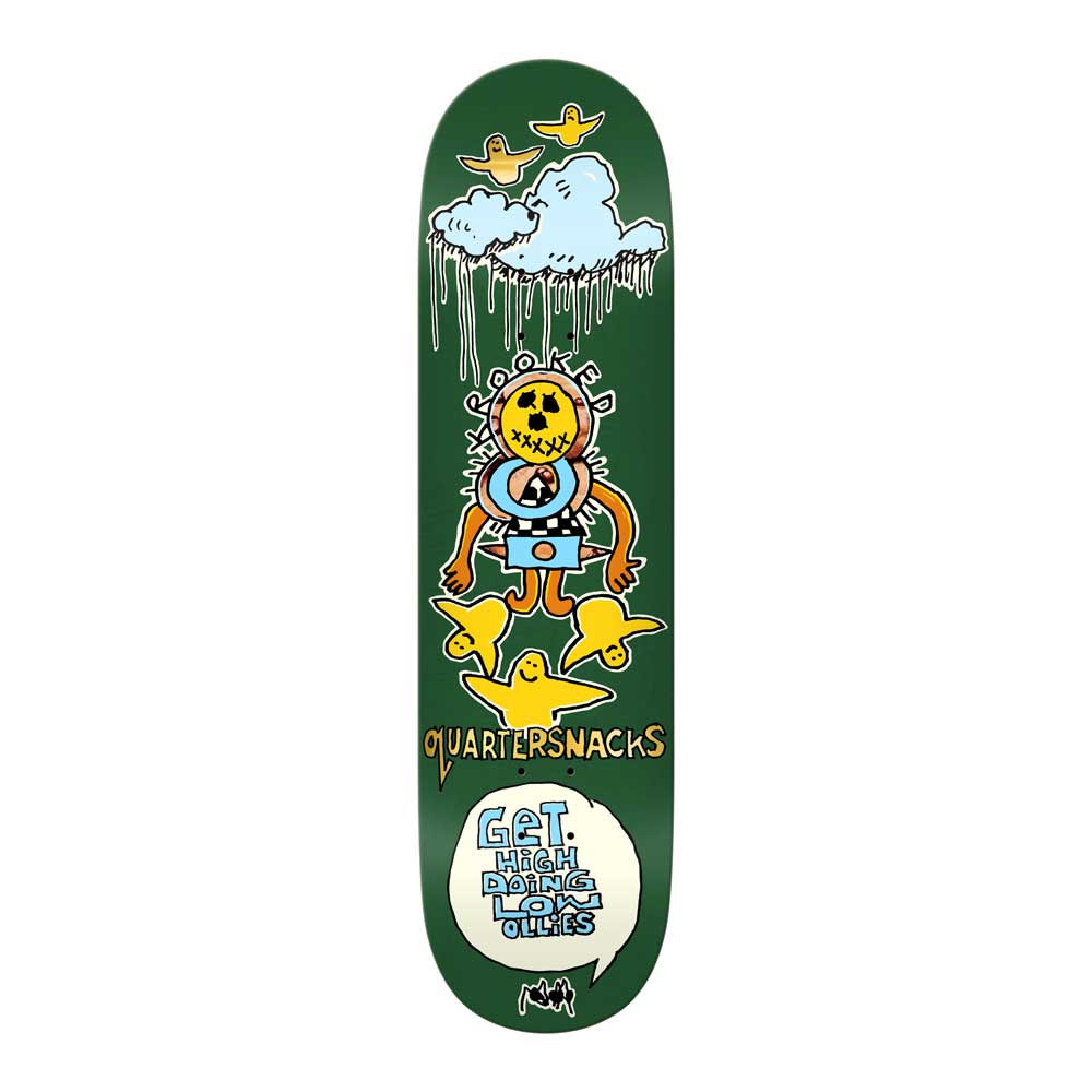 Krooked X Quartersnacks 'Get High' 8.25" Deck