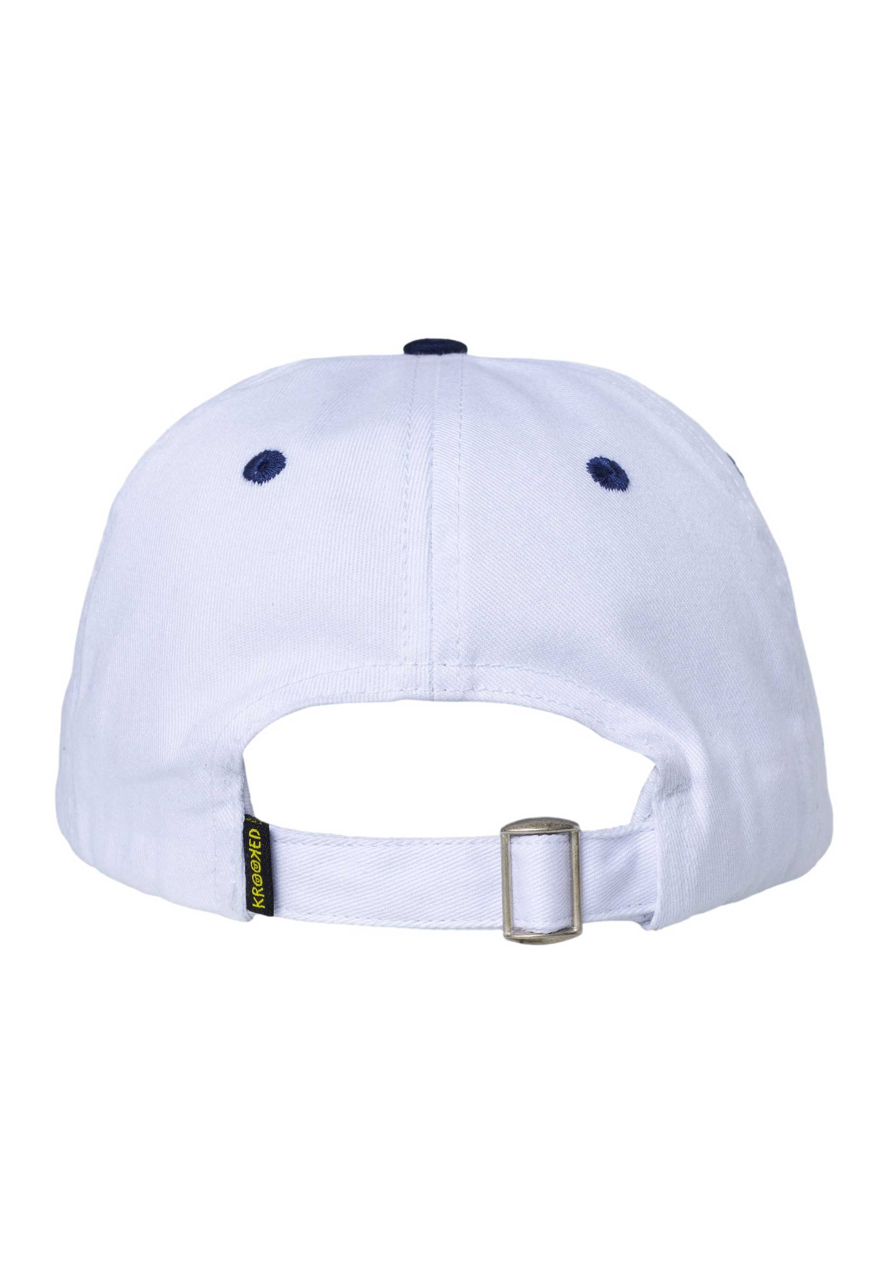 Krooked 'Sun Heart' 6 Panel Cap (White / Navy)