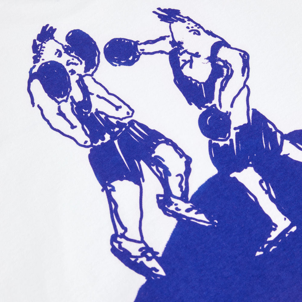 Last Resort X Julian Smith 'Boxers' T-Shirt (White / Dirty Blue)