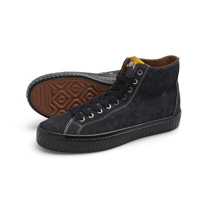 Last Resort X Spitfire 'VM003 Canvas Hi' Skate Shoes (Washed Black)