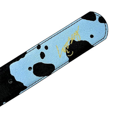 Loosey 'Baby Blue Studded Cow' Belt