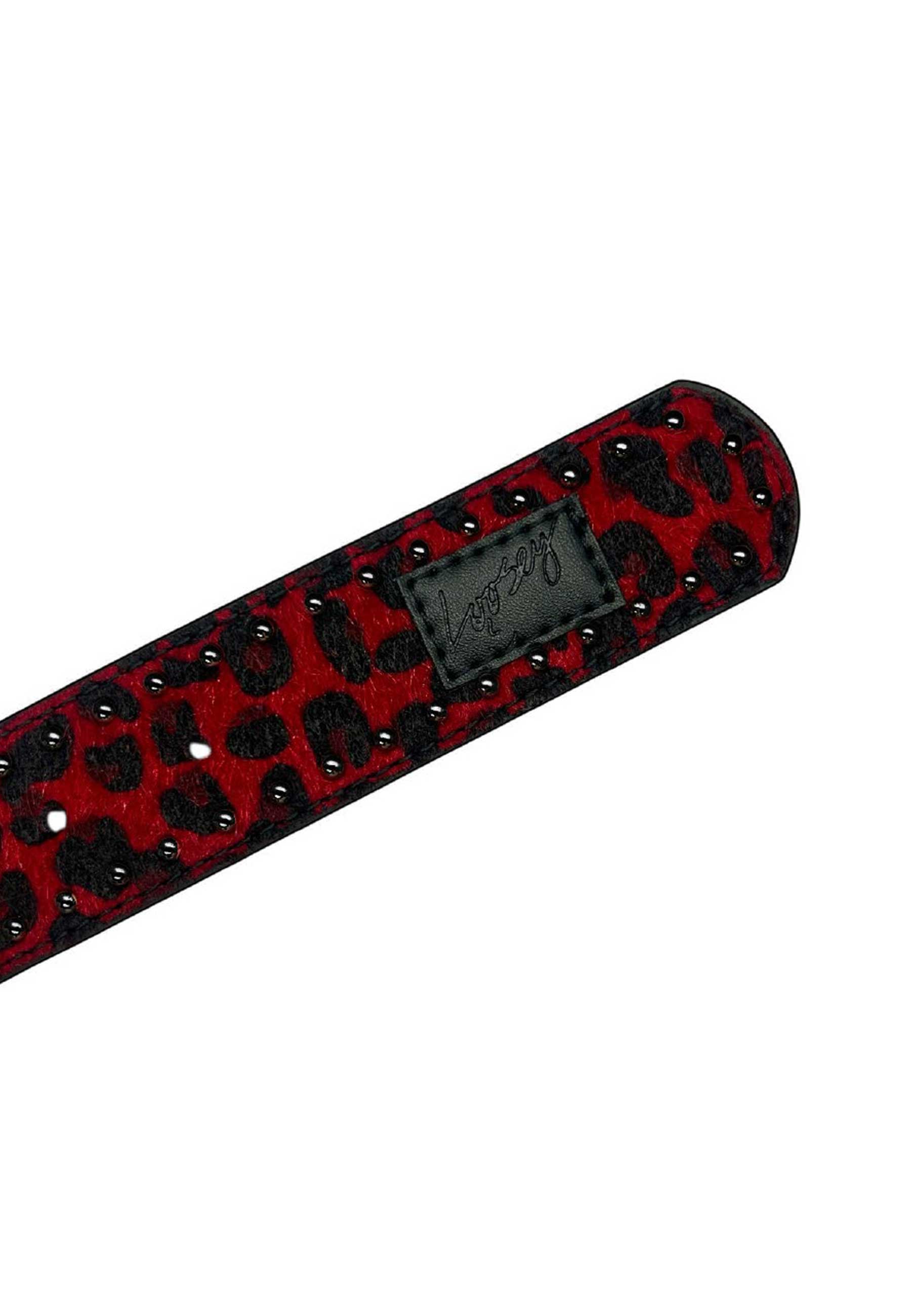 Loosey 'Cheetah Rivet' Belt (Burgundy)