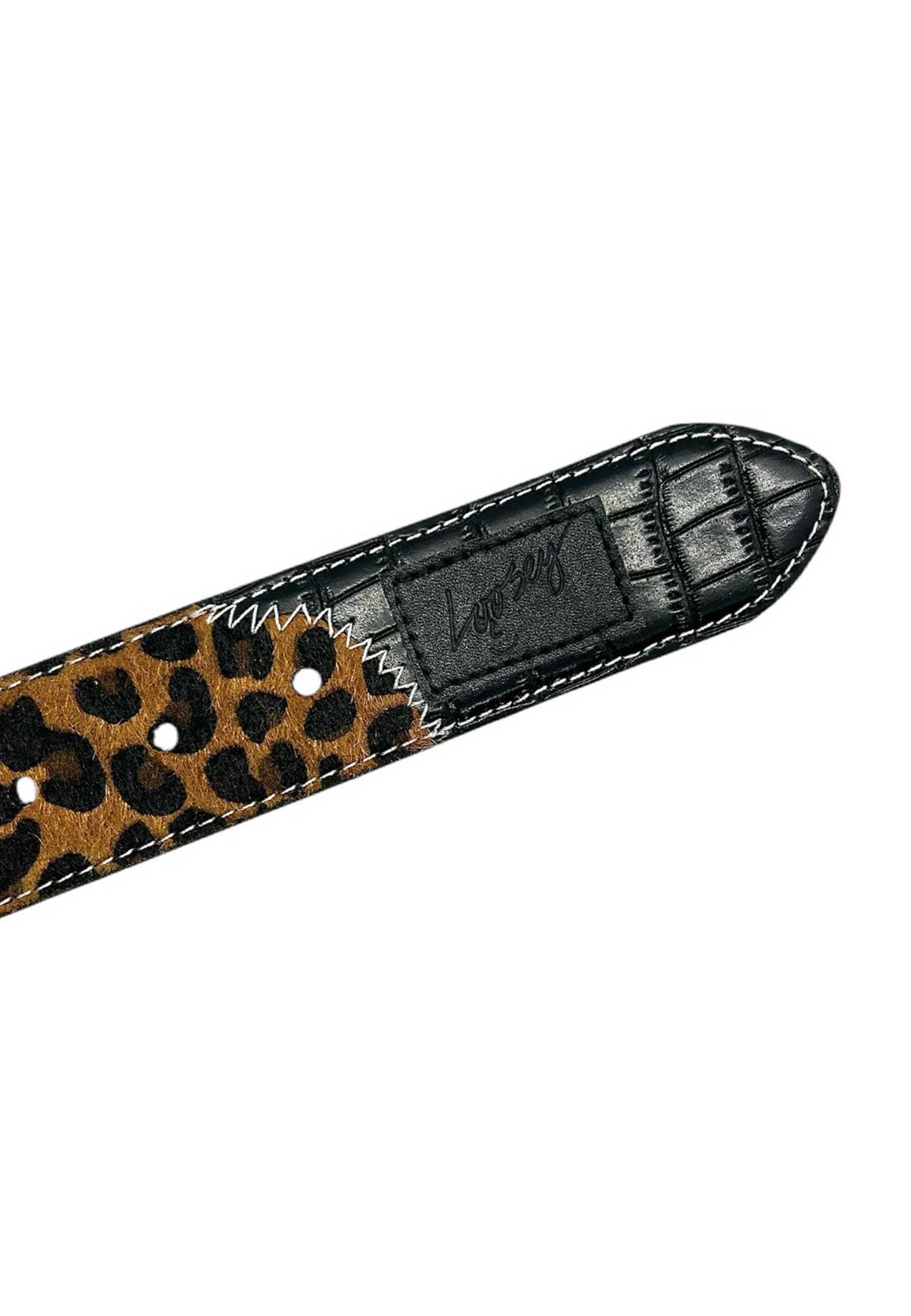 Loosey 'Croc Cheetah' Belt (Black)