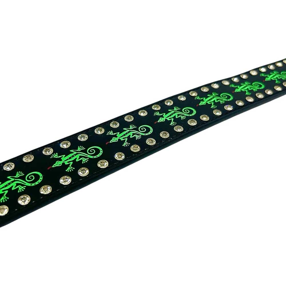 Loosey 'Gecko Rhinestone' Belt (Black)