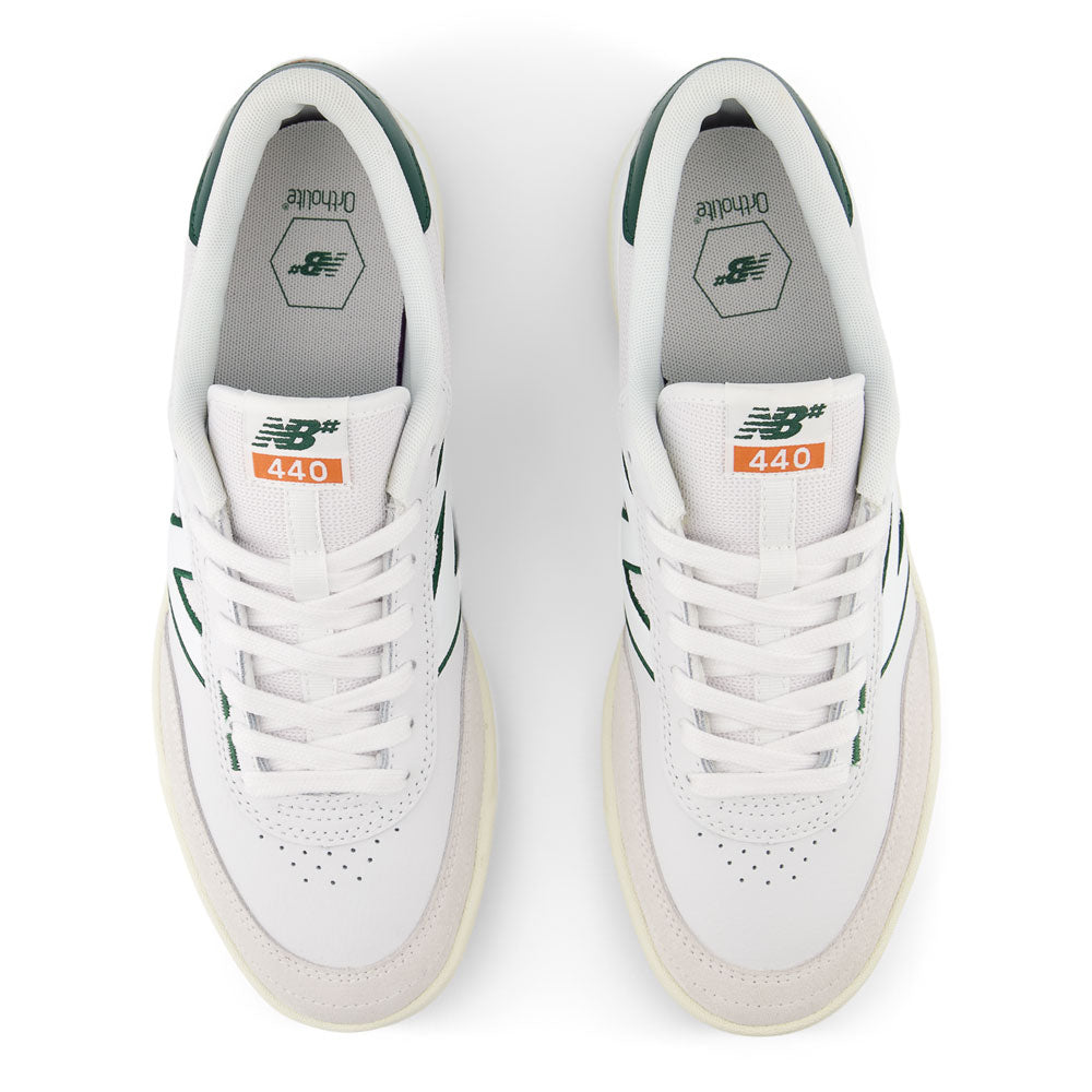 New Balance Numeric '440v2' Skate Shoes (White / Forest Green)