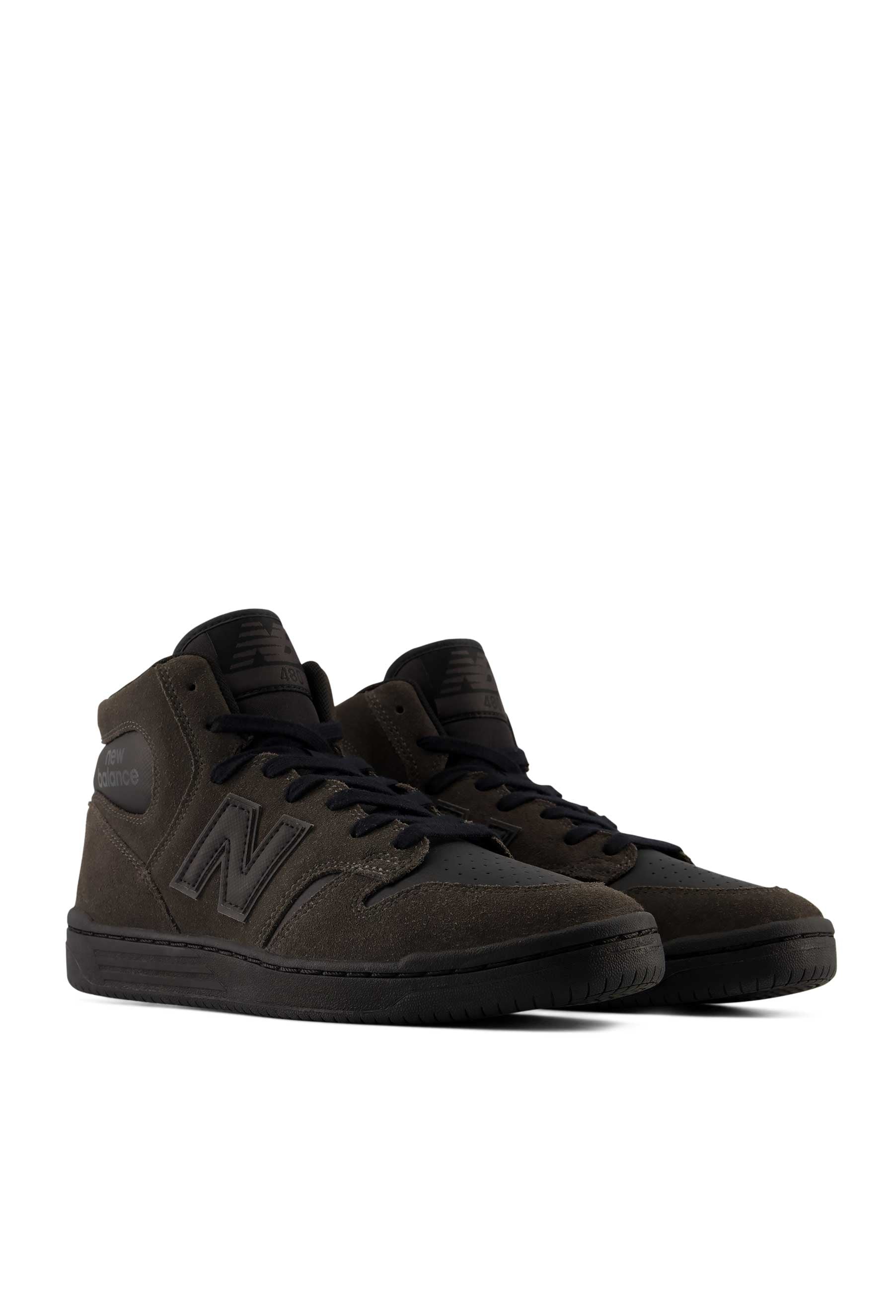 New Balance Numeric '480 High HGB' Skate Shoes (Black Cement / Black)