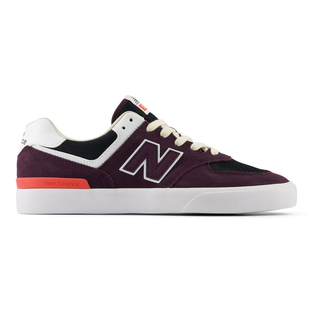 New Balance Numeric '574 Vulc' Skate Shoes (Plum Brown / White)