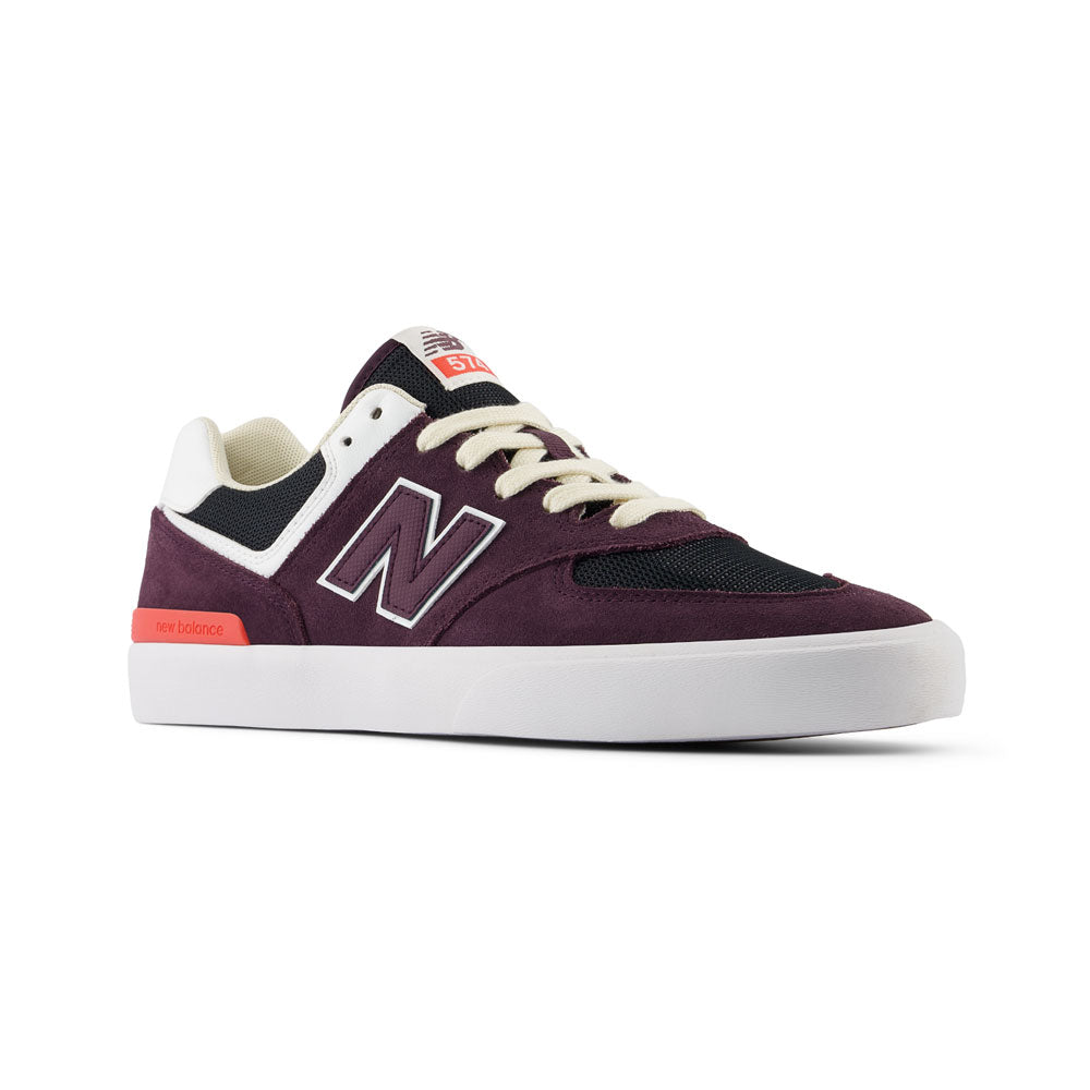 New Balance Numeric '574 Vulc' Skate Shoes (Plum Brown / White)