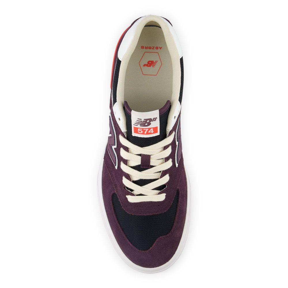 New Balance Numeric '574 Vulc' Skate Shoes (Plum Brown / White)