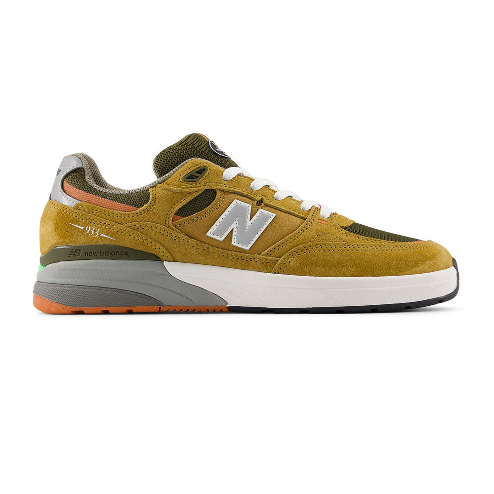 New Balance Numeric Andrew Reynolds 933 Skate Shoe (Camel) Side View
