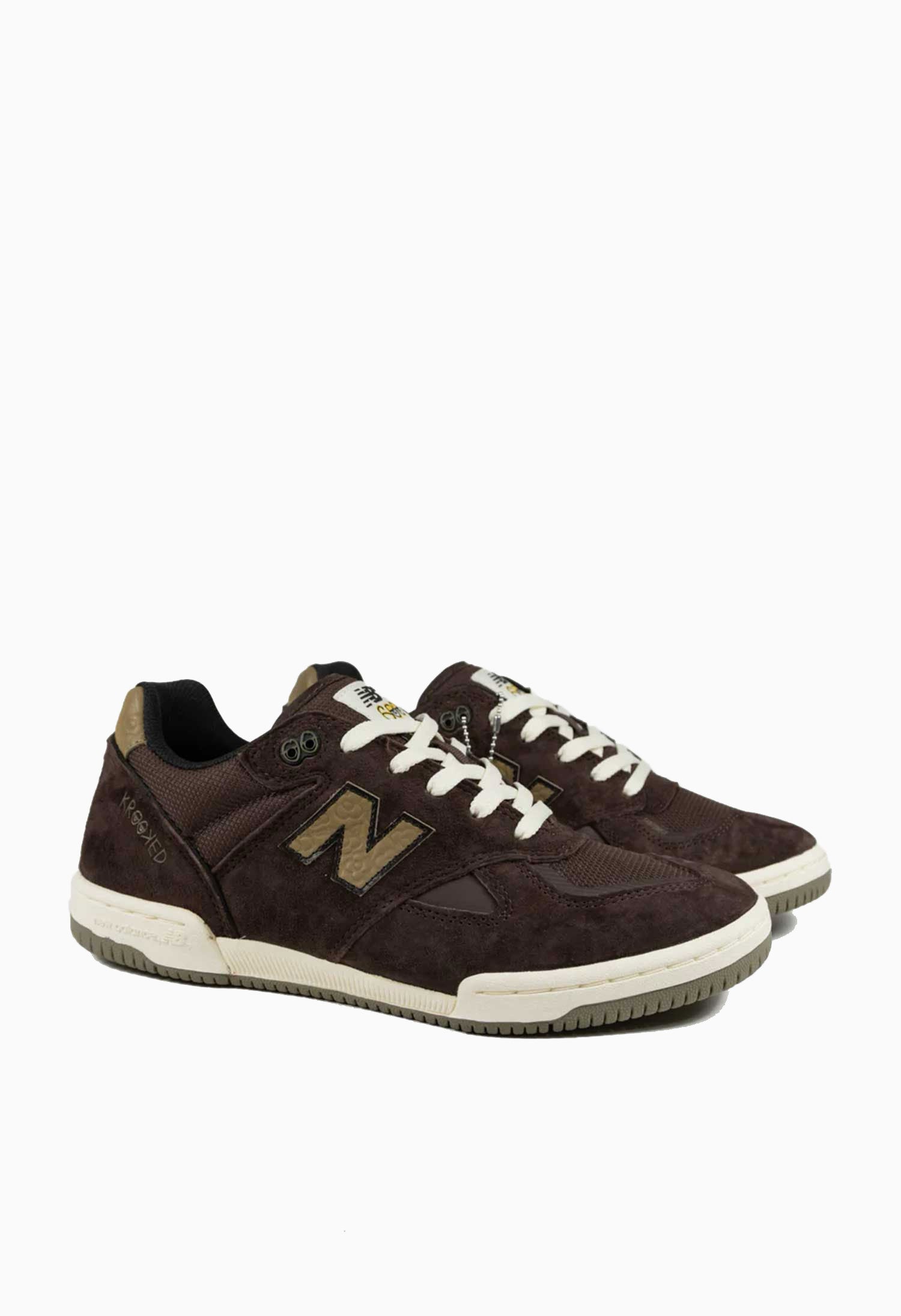 New Balance Numeric X Krooked 'Tom Knox 600' Skate Shoes (Chocolate / Olive)