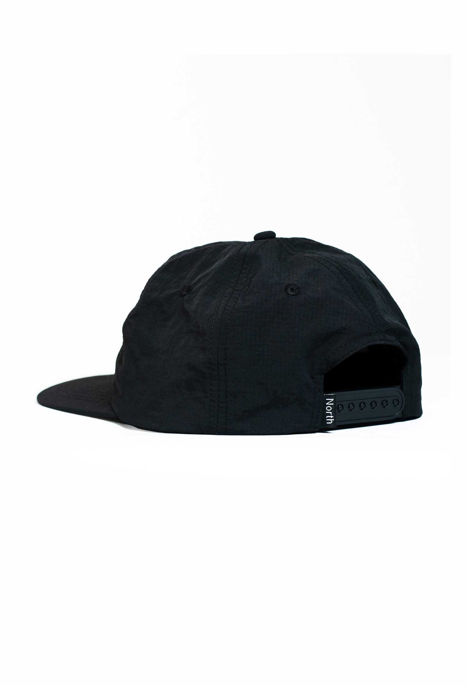 North 'Film Club' 6 Panel Cap (Black Ripstop)