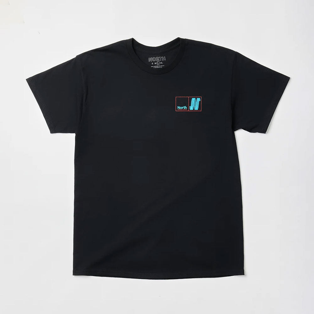 North 'N Logo' T-Shirt (Black / Blue / Red)