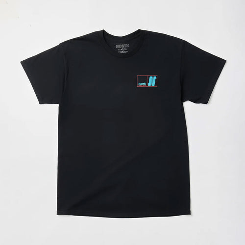 North 'N Logo' T-Shirt (Black / Blue / Red)