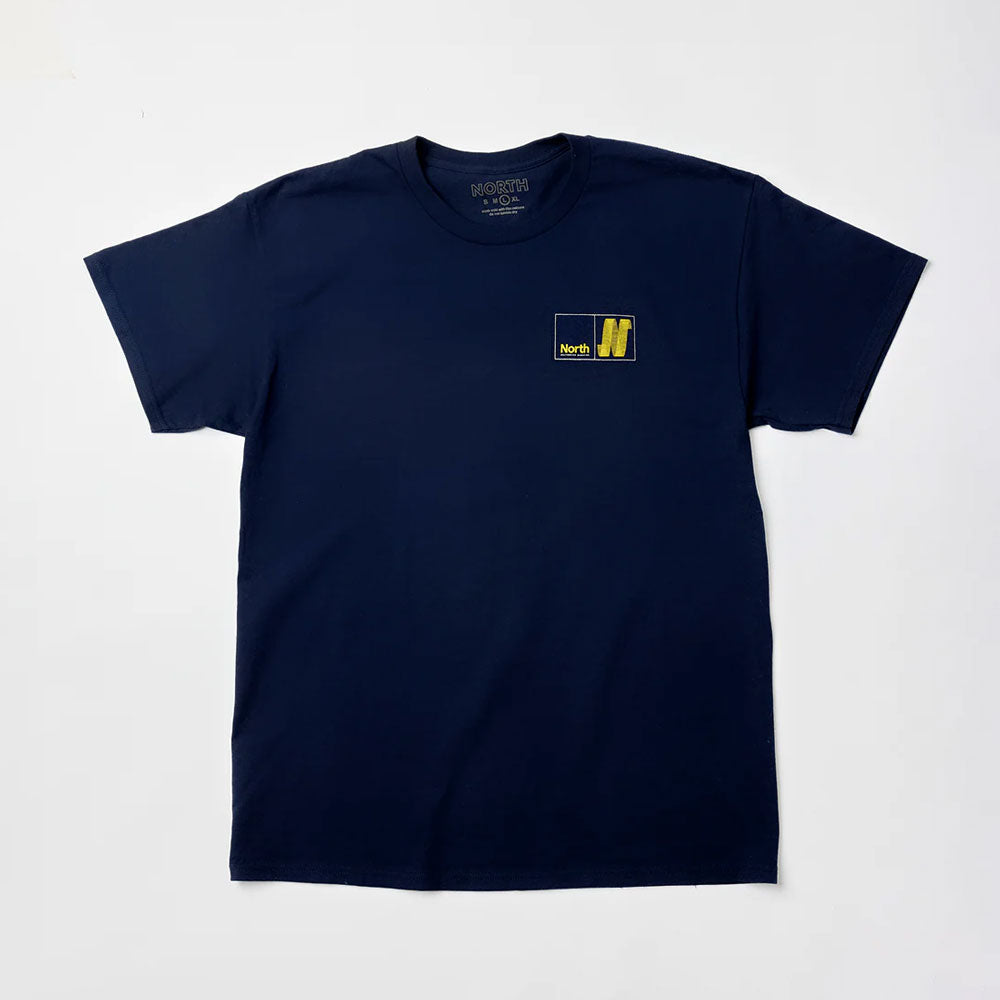 North 'N Logo' T-Shirt (Navy / Amber / Smoke)