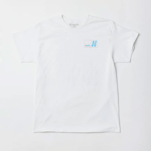 North 'N Logo' T-Shirt (White / Blue / Red)