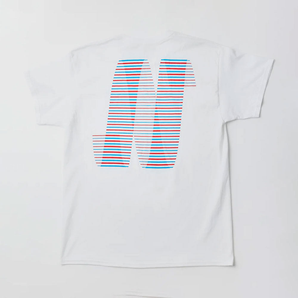 North 'N Logo' T-Shirt (White / Blue / Red)