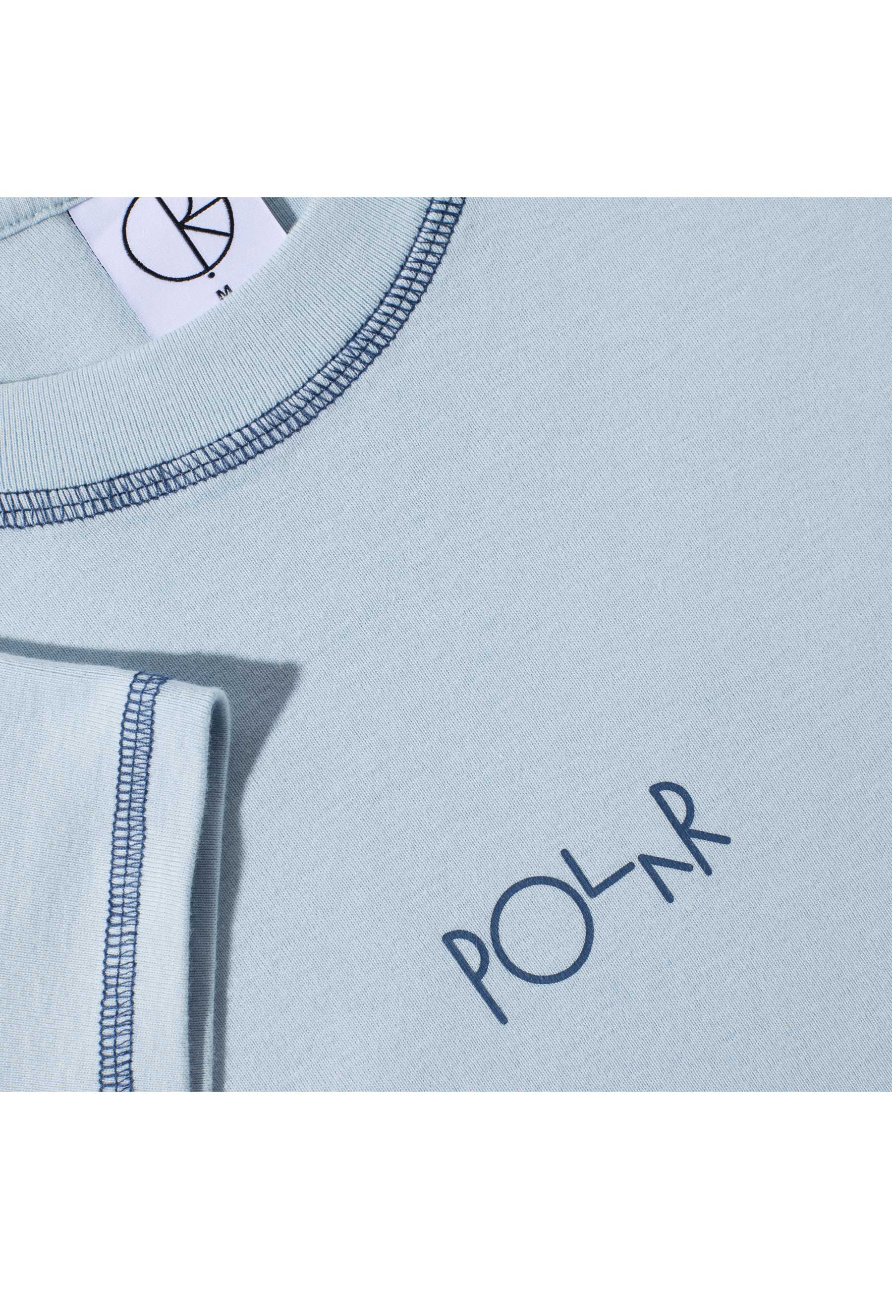 Polar 'Script Logo' Baby T-Shirt (Light Blue / Dark Blue)