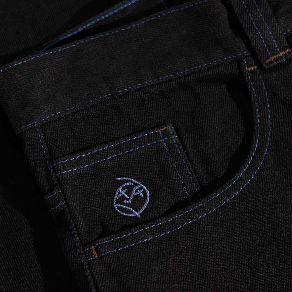Polar 'Big Boy' Jeans (Black / Blue Stitching)