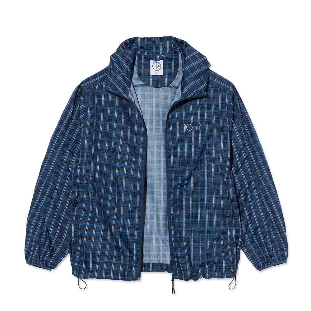 Polar 'Chase' Light Shell Jacket (Blue Check) | Cardiff Skateboard