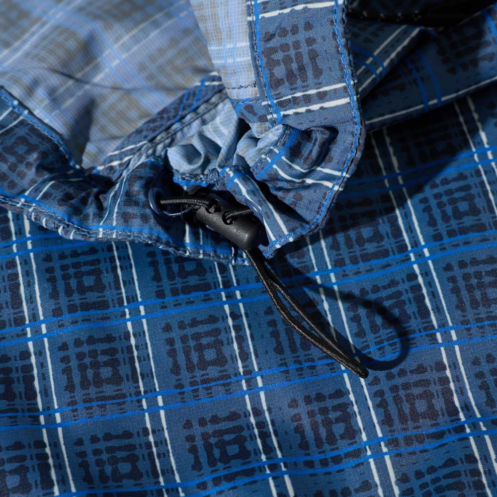 Polar 'Chase' Light Shell Jacket (Blue Check) | Cardiff Skateboard